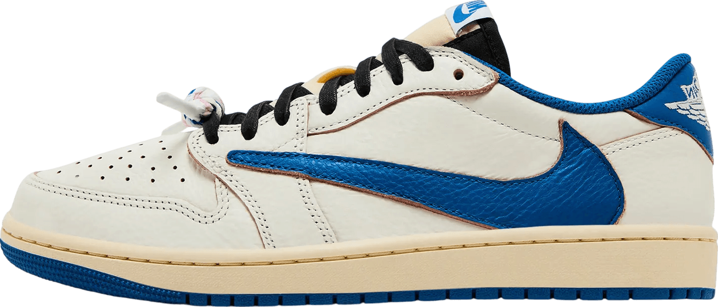 Travis Scott x Fragment x Air Jordan 1 Low Sail Military Blue
