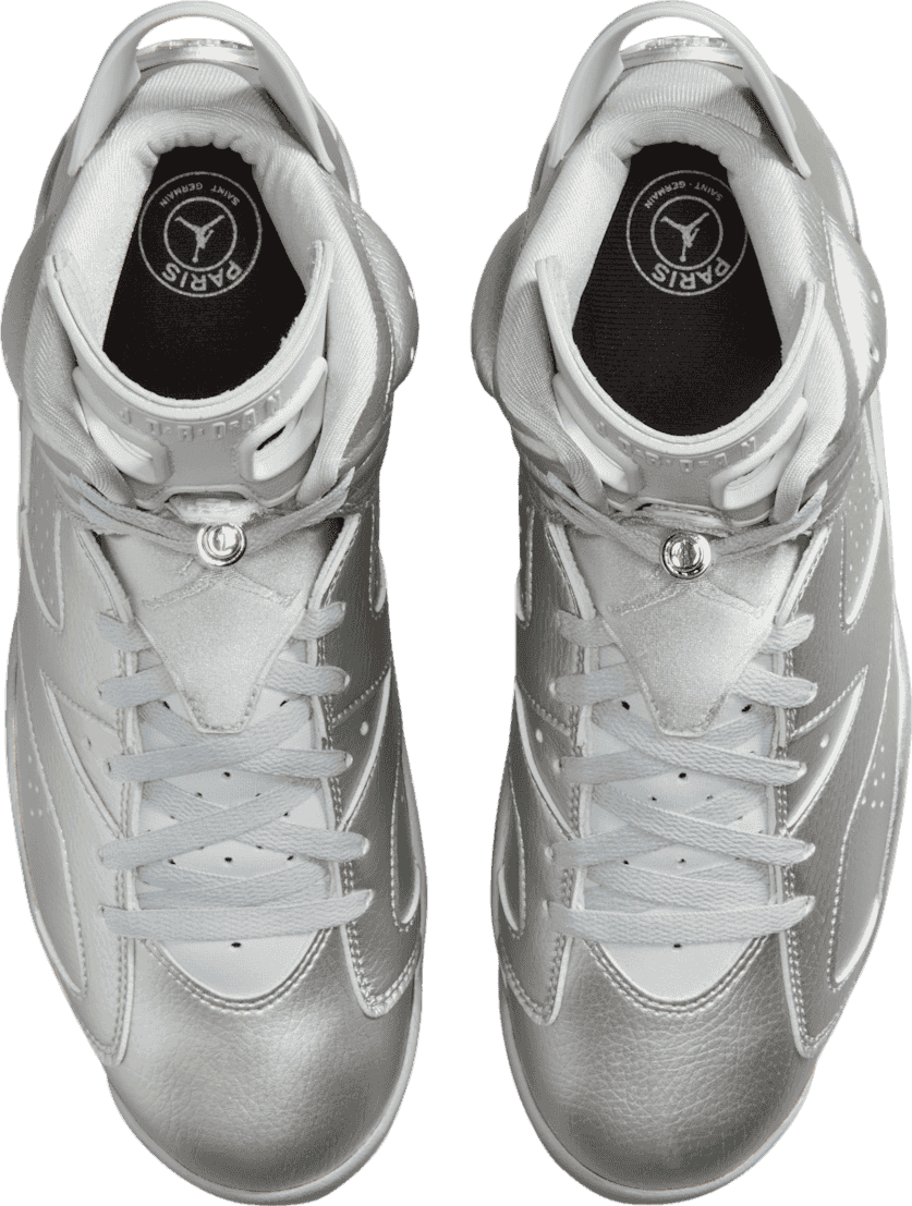 PSG x Air Jordan 6 Metallic Silver